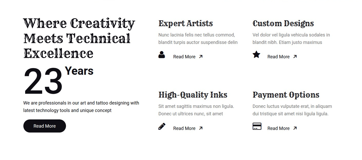 set Featured Page section