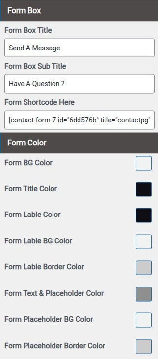 select Contact Page template