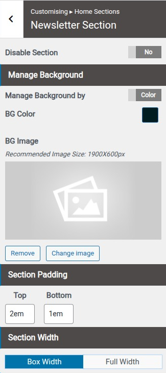 set Blog section