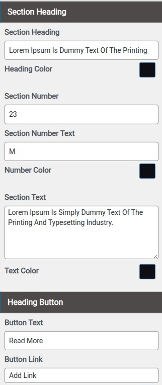 set Featured Page section