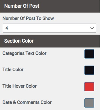 set Blog section