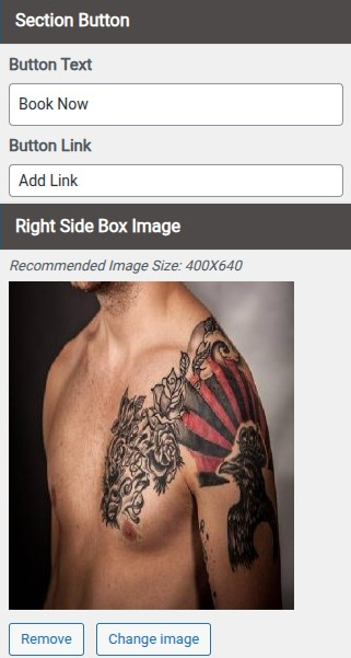 set Featured Page section