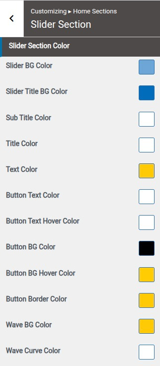 set Featured Page section
