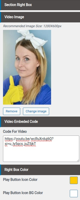 set Featured Page section