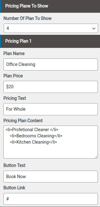 set Featured Page section