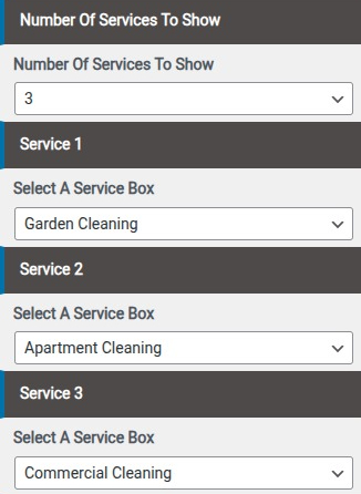 set Featured Page section