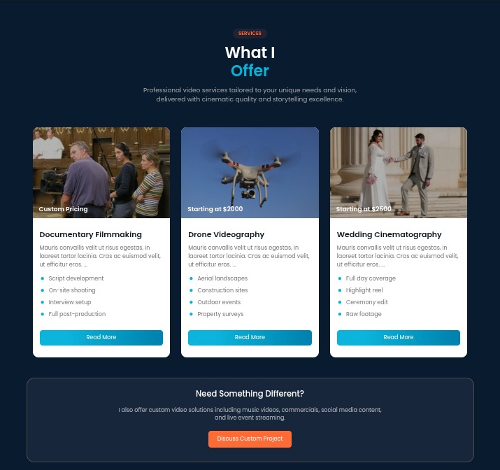 set Featured Page section