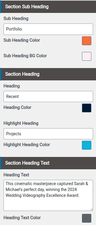 set Featured Page section