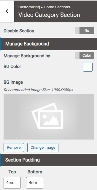 set Featured Page section