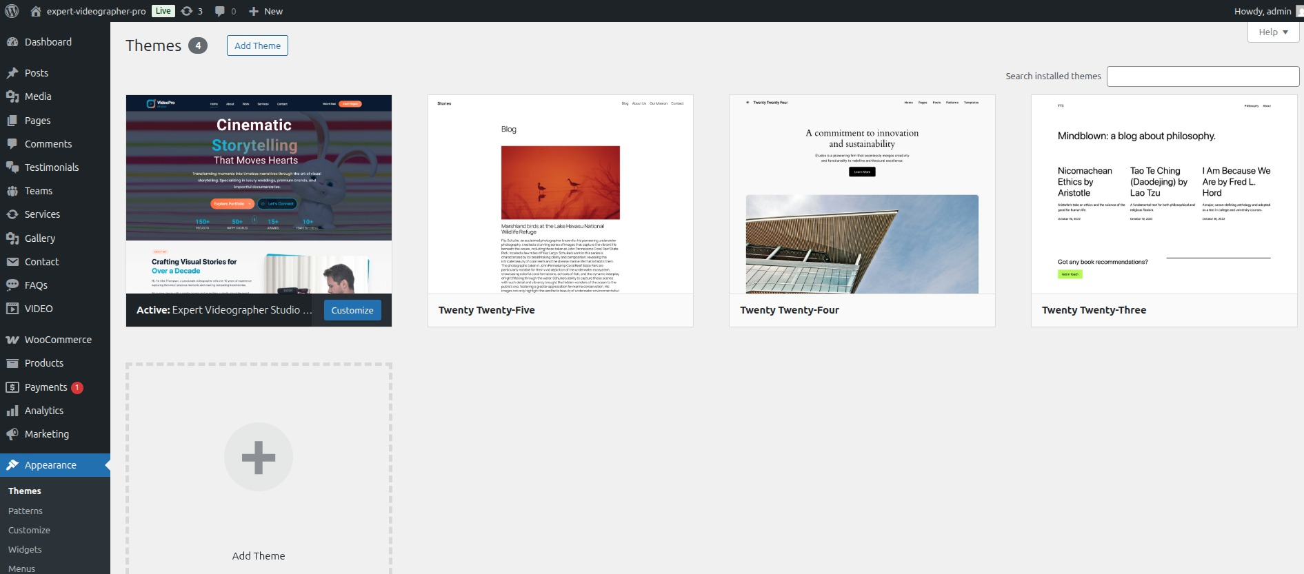 Add New Theme