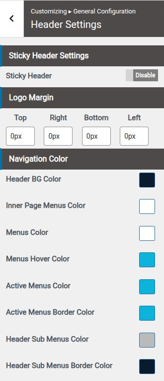 Set Header contact 