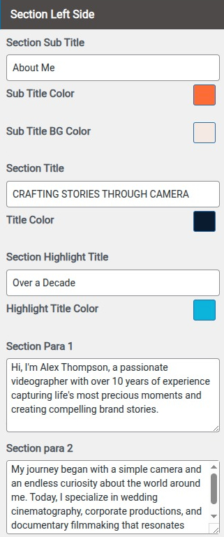set Featured Page section