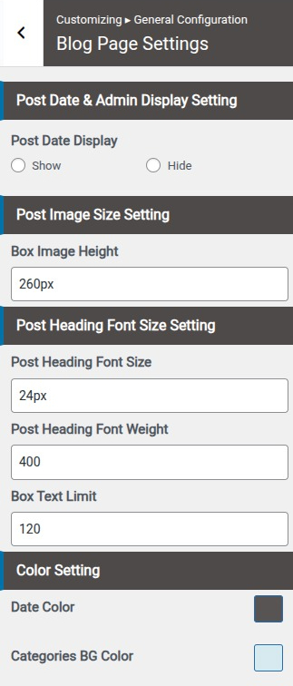 set Page Template