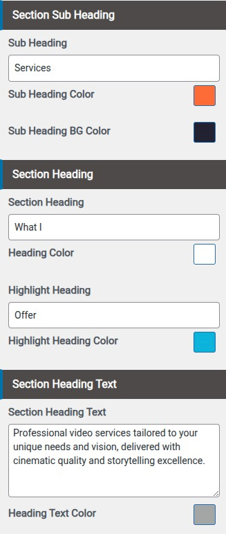 set Featured Page section