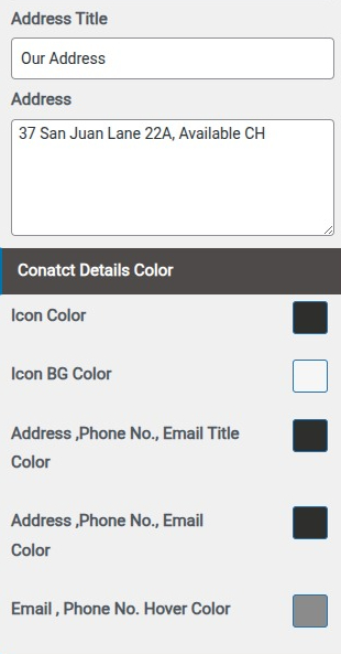 select Contact Page template