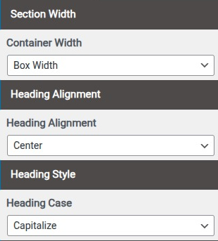 set Featured Page section