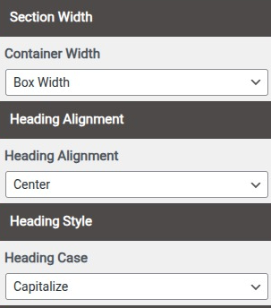 set Featured Page section