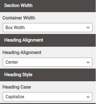 set Featured Page section