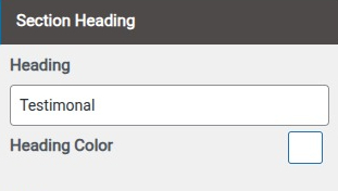 set testimonial section