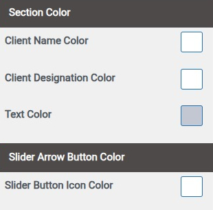 set testimonial section