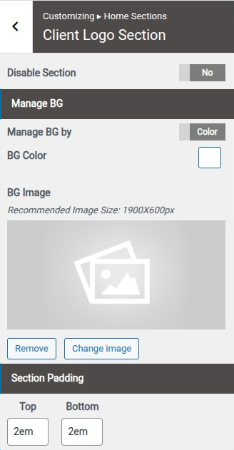 set Banner 2 section