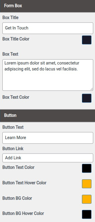 select Contact Page template