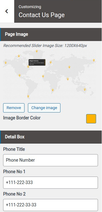 select Contact Page template