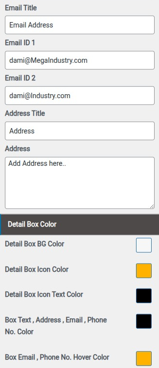 select Contact Page template