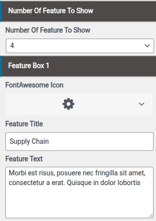 set Featured Page section