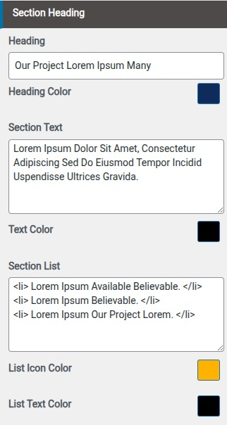 set Featured Page section
