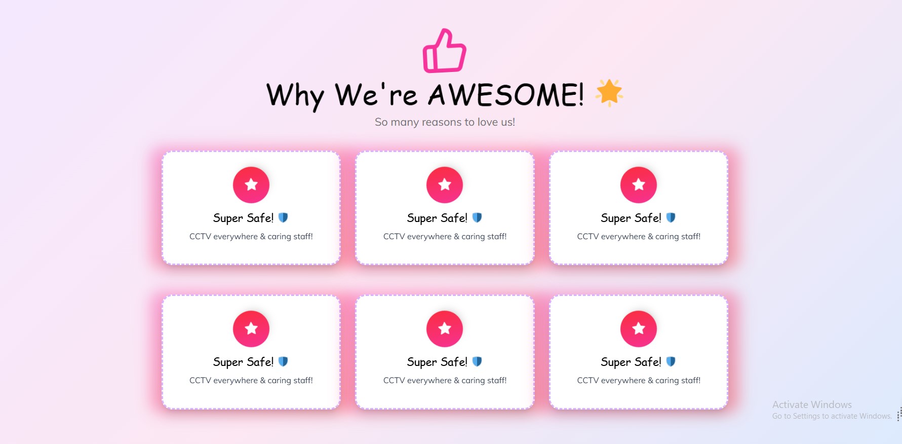 set Featured Page section