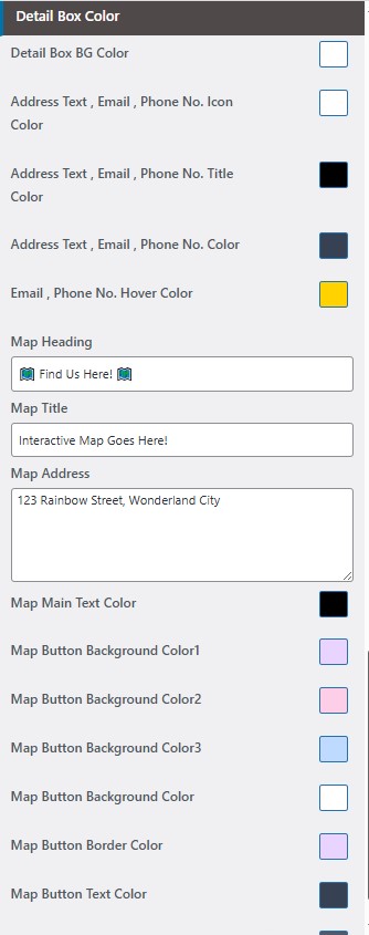 select Contact Page template