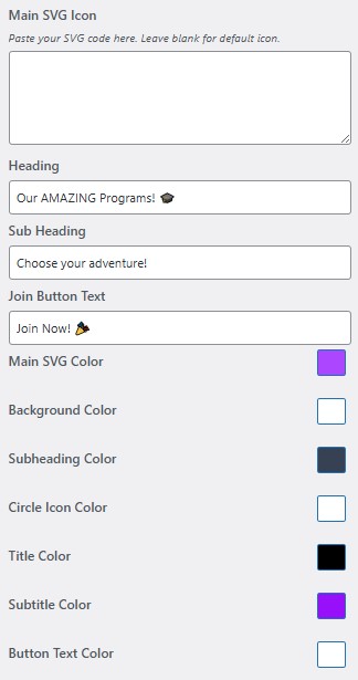 set Featured Page section