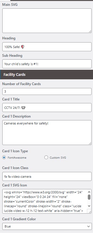 set Featured Page section