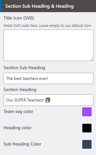 set Featured Page section