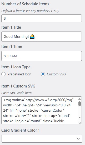set Featured Page section