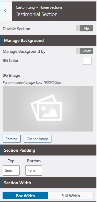 set Banner 1 section