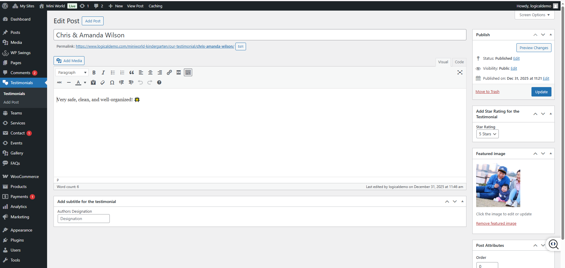 set Banner 2 section