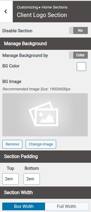 set contact section