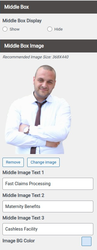 set Featured Page section