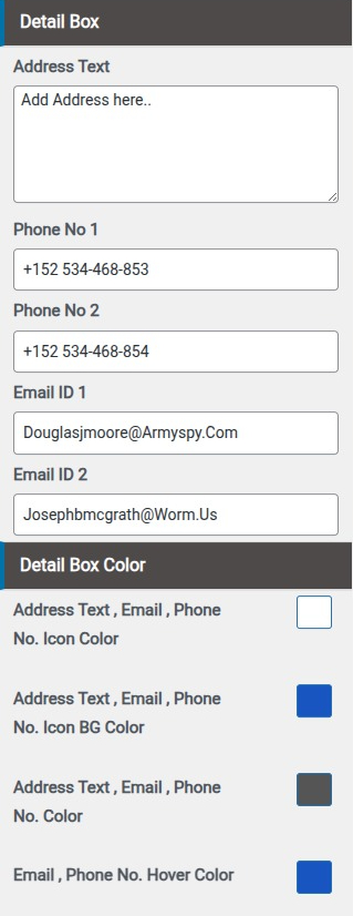 select Contact Page template