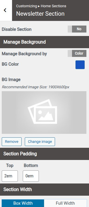 set Blog section