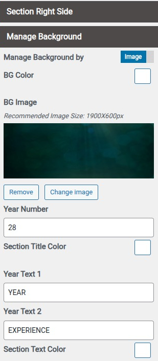 set Featured Page section