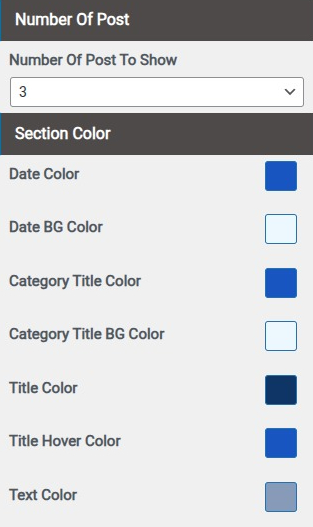 set Blog section