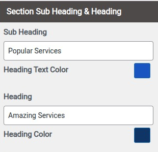 set Featured Page section