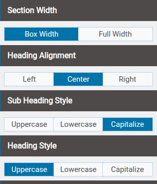 set Featured Page section