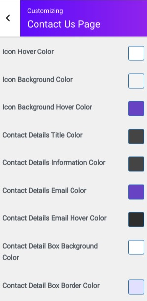 select Contact Page template