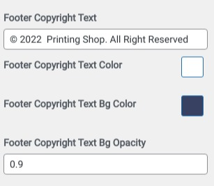 set Footer section