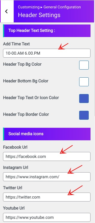 Set Header contact 