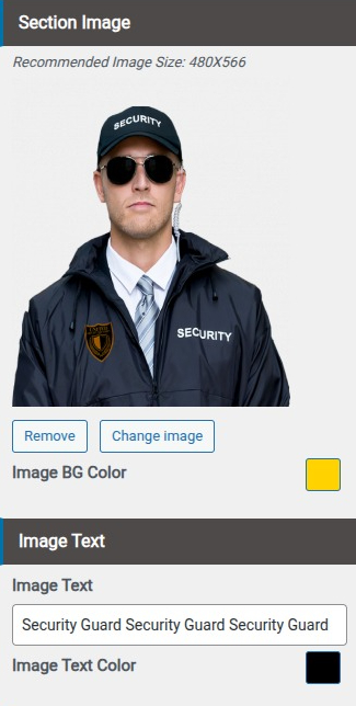 set Featured Page section